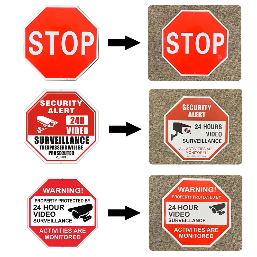 Road Safety 30*30cm Aluminum Reflective Warning Sign Stop Signboard