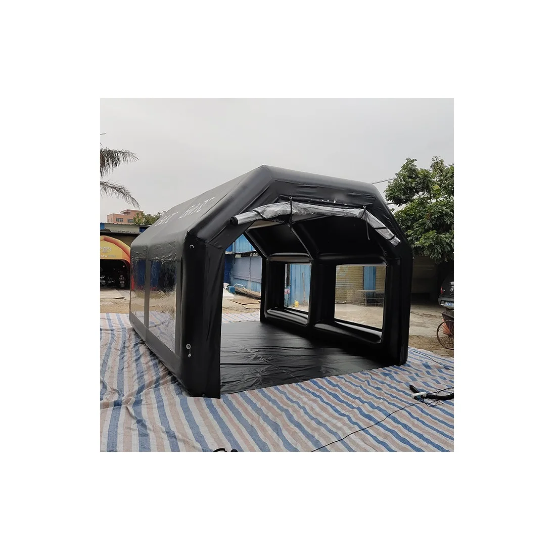 Portable Blow-up Airtight Mobile Paint Car Booth Inflatable Spray Booth Custom Tent Car Paint Painting Workstation For Sale