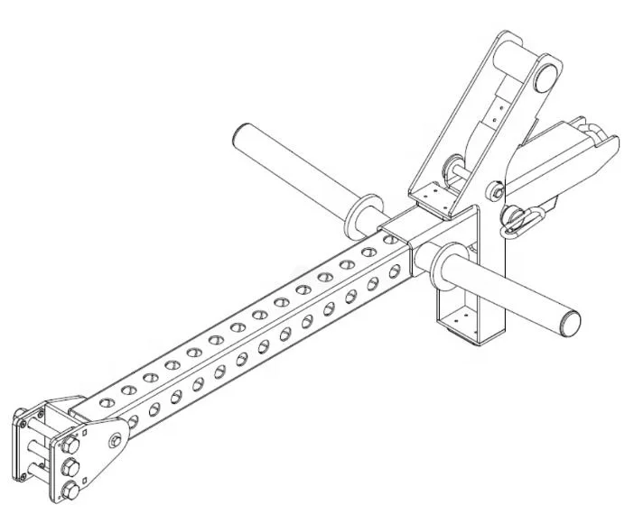 VIGFIT  Functional Trainer Adjustable Power Rack Jammer Arms Belt Squat Rack Attachment