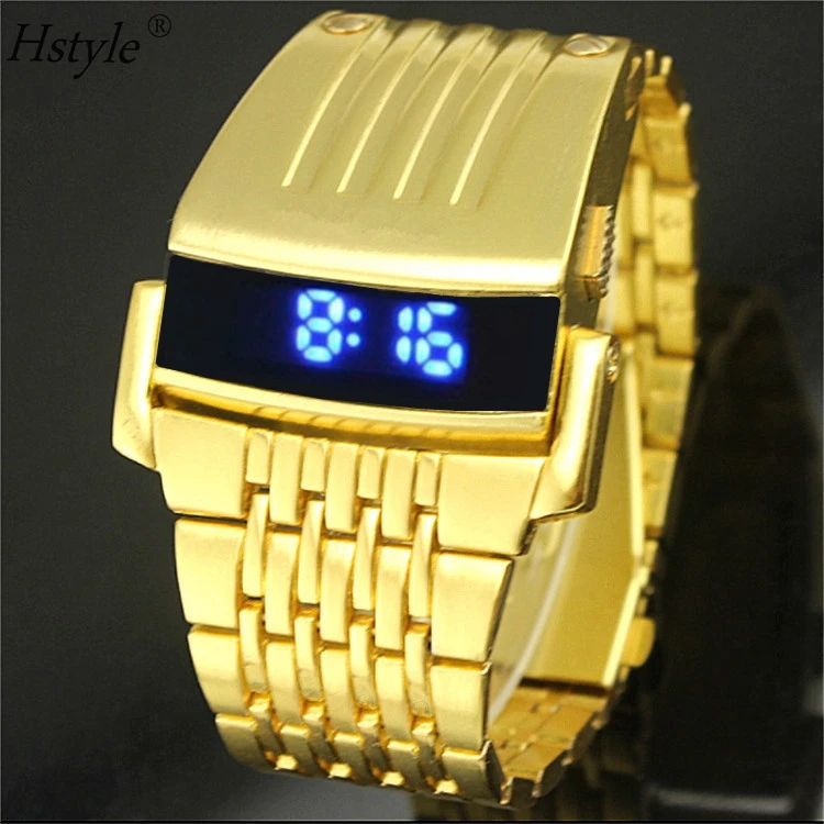 Men Iron Man Super Hero Blue LED Digital  Military Wrist Watches Black WP015