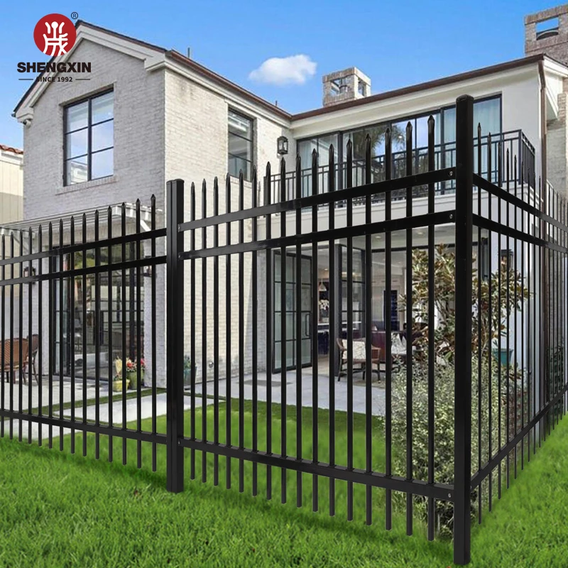 New Design Cheap Wrought Iron Fence Panel Steel Metal Picket Ornamental Fence