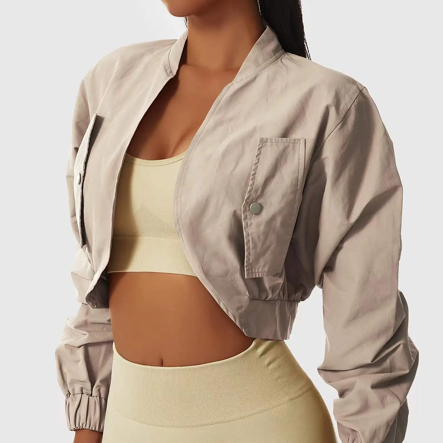 Женские повседневные свободные кроп-топы с длинным рукавом и логотипом на заказ 2022, флисовая куртка из искусственного меха, уличная Толстовка для женщин на заказ