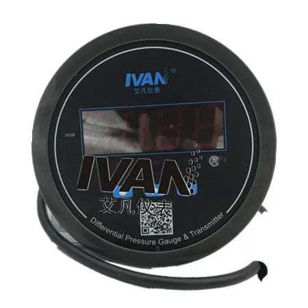 Differential pressure switch with gauge