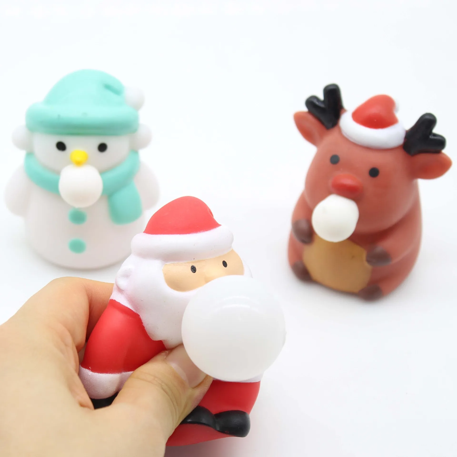 Christmas Prank Unisex Spit Bubble Vent Toy Christmas Decompression Kneading Enamel TPR Extruded Toy for Age Range 5 to 7 Years