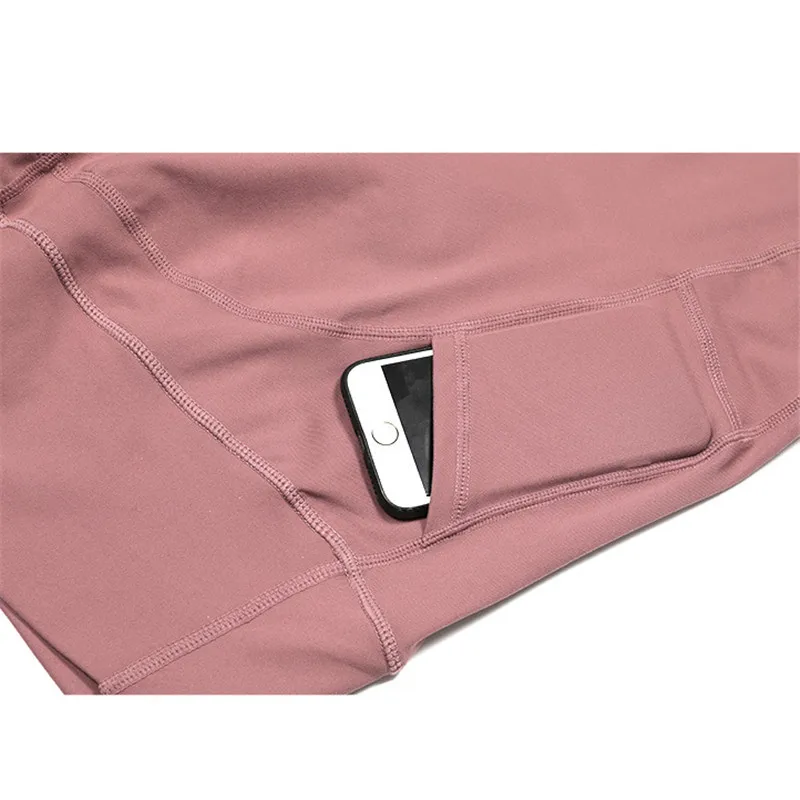 
 Спортивные плотные шорты с карманами для фитнеса, быстросохнущие шорты для йоги с высокой талией и подтягиванием бедер, женские велосипедные шорты  