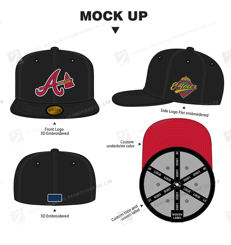 New Wholesale custom high quality era style Hip Hop basketball caps Fitted Cap flat brim plain custom snapback Sports Hat Caps