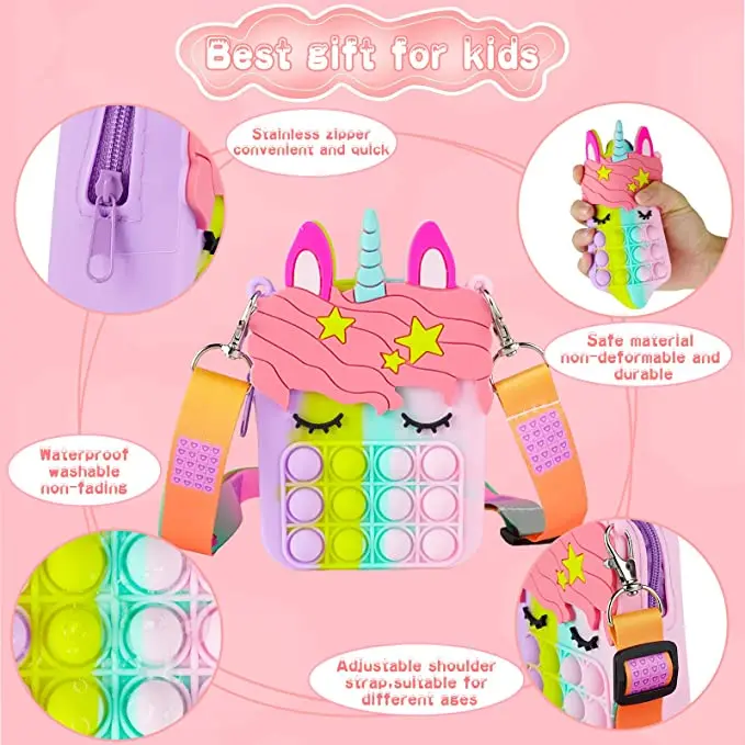 Popular purse bag toys Shoulder Bag Fidget Toys mini small key chain Suitable for child girl