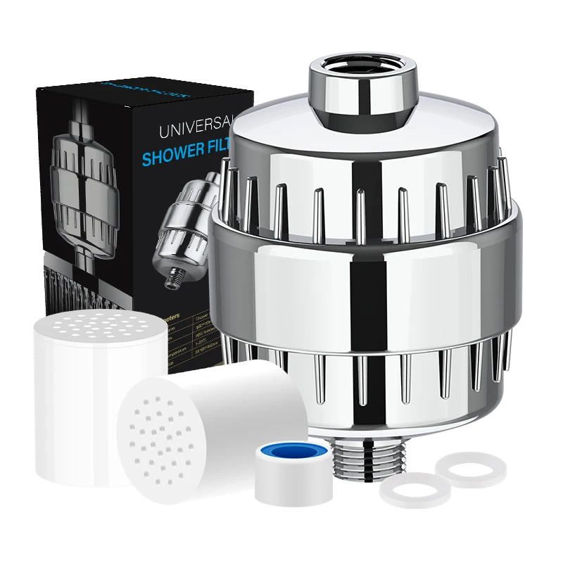Hard Water Removes Luxury Filtered Shower Head Set 15 Stage Shower Filter