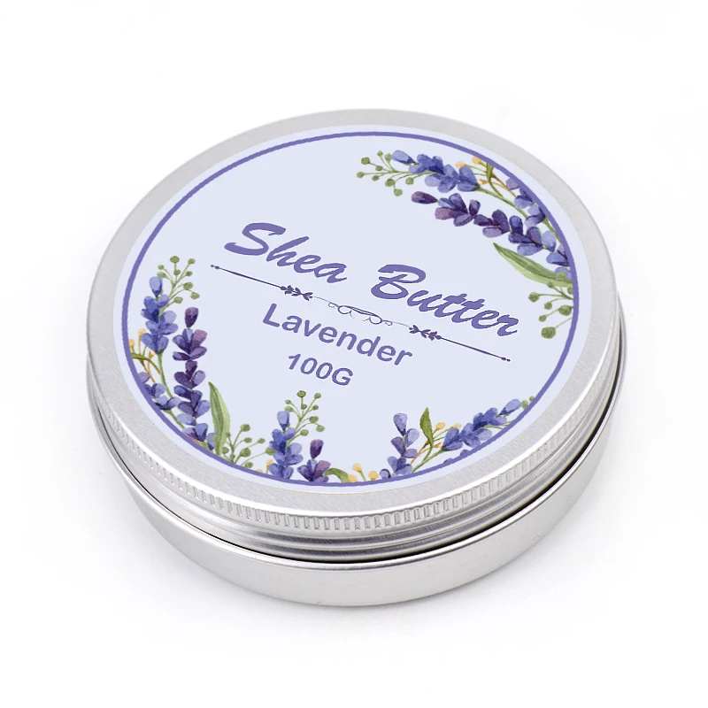 
Custom Wholesale Oem Organic Natural Whipped Private Label Tin Box Lavender Pure Lavender Body Shea Butter 