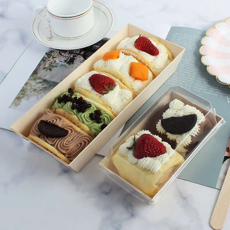 Recyclable Takeaway Disposable Poplar Wood Sushi Food Packaging Custom Box