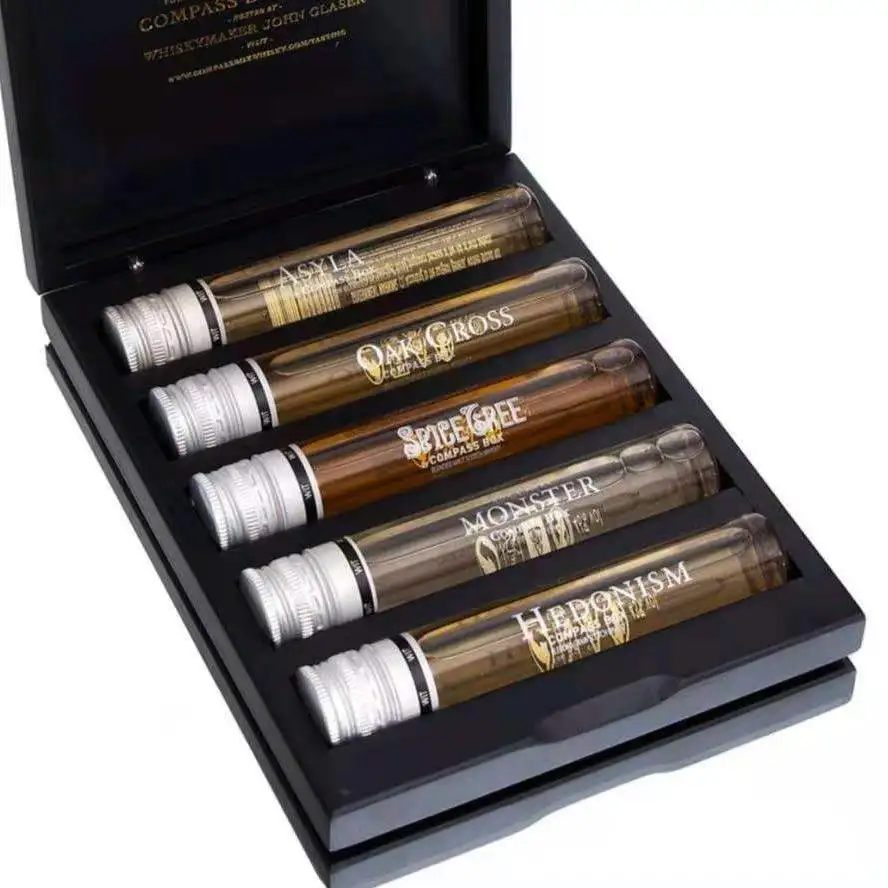 50ml100ml Tube Glass Wine empty mini Liquor Bottle With Aluminum Cap for liquor empty high borosilicate