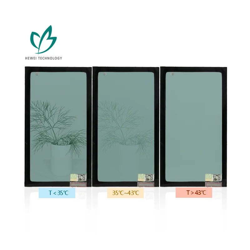 
HEWEI High quality Thermochromic Smart Sun Shading Dynamic Dimming Glass for Curtain Glass 
