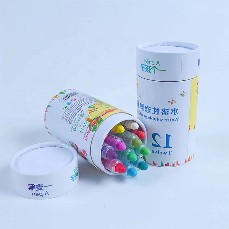 New Arrivals Crayons Creative Educational Kid Soucil Stationary Wax Customized Crayon