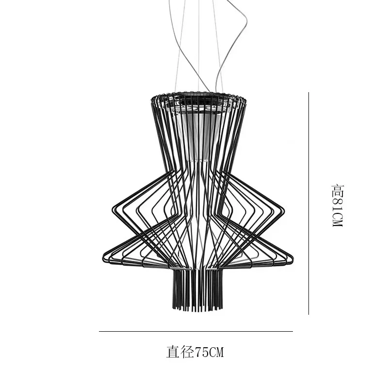 Modern Creative Antique Finish Project Villa Birdcage Suspension Hanging Lights Designer Pendant Lamp