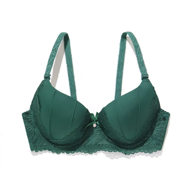 Multi-Color Bows Lace Satin Bra for Small Breasts  Size Auxiliary Bras Collection Gathering Undergarments