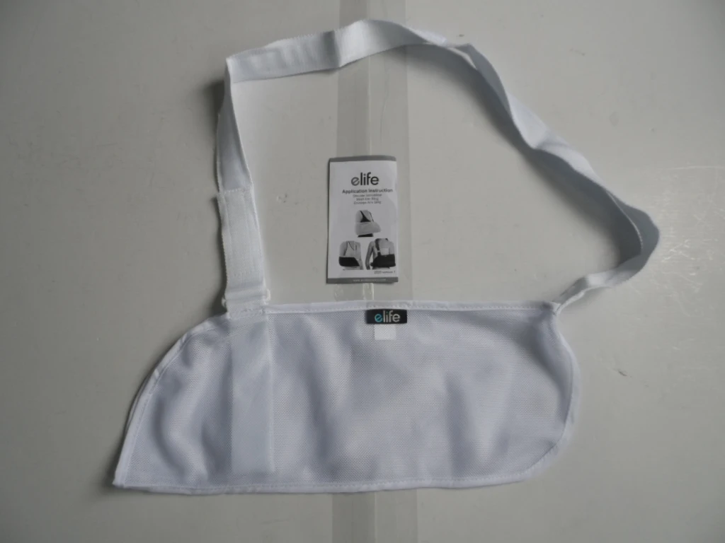 E-Life E-AR003 soft comfortable fabric shoulder fracture support mesh arm sling brace for immobilization