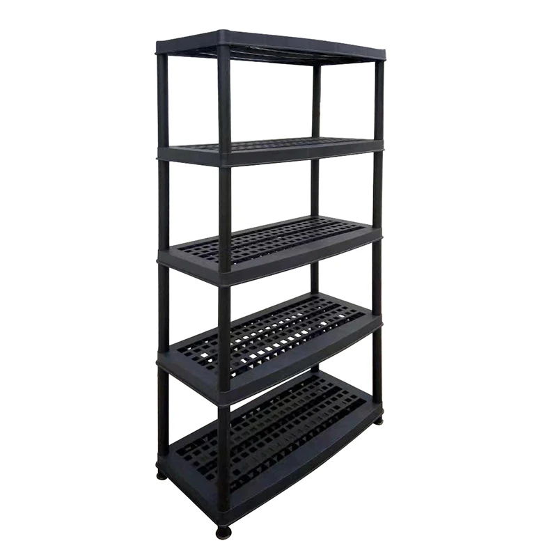 5 layers Boltless Warehouse Store Home Garage Plastic Storage Shelf Plastic Shelving Unit