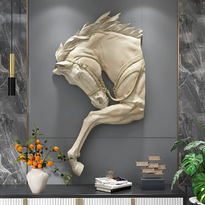 3D walls drawing art diy home decor wall mount Horse Staute wall hanging Half Horse Staute