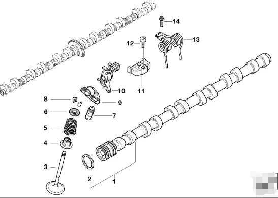 11317563664n55 Camshaft e46e90 for BM Wn 52n54engine 11317563663 11317563662 Inlet camshaft tile cover cylinder head shaft