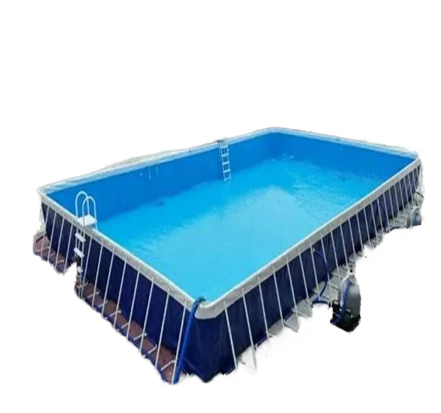 Outdoor ABOVE GROUND POOL PRISM STEEL FRAME RECTANGULAR SWIMMING POOL SET