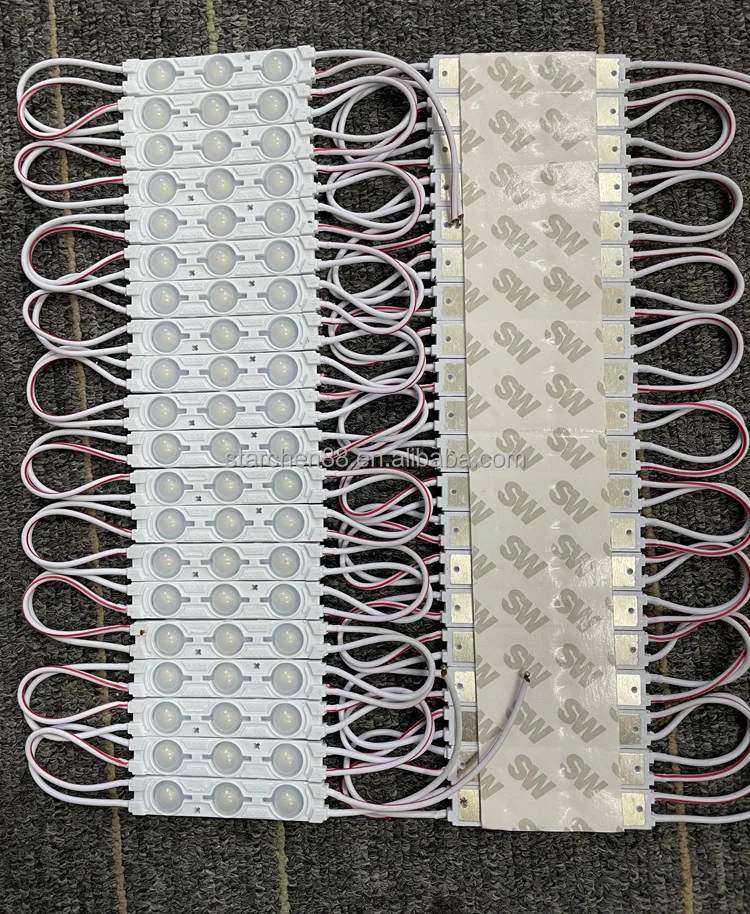 6011-D Waterproof Outdoor 3 LED light module with lens 1.2w Cold White mini smd 2835 injection led module