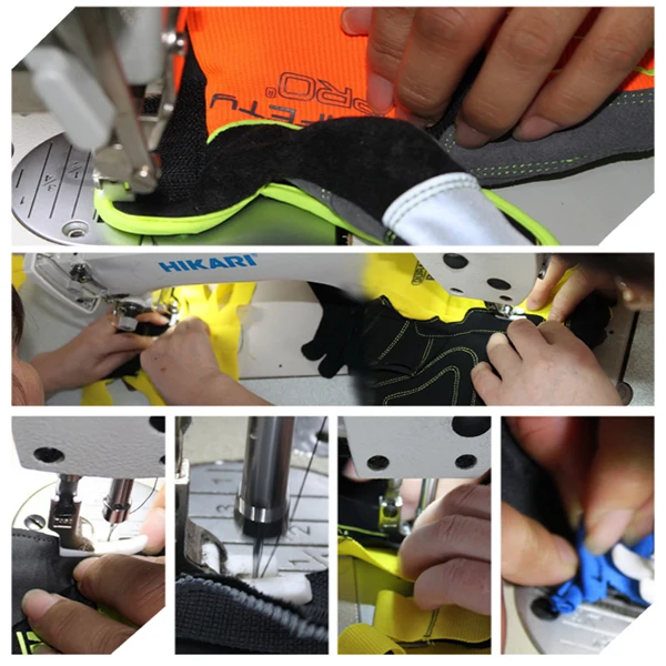 High Impact Cut Resistant TPR Silicone Knuckle Protection Hand Working Hi-Vis Anti Vibration Offshore Oil Gas Safety Work Gloves