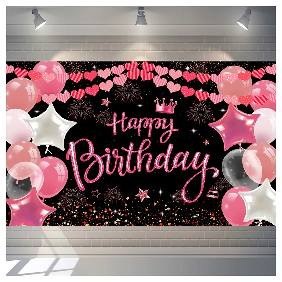 Variety of Popular Birthday Christmas Halloween New Year Wedding Decorative Banner Background Stylish Wall Decorative Banners