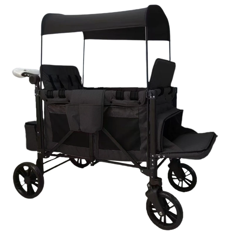 JXB J4 Luxury Good Quality Luxury Comfort Utility Folding Wagon Baby for Child with Four Face-to-Face Seats