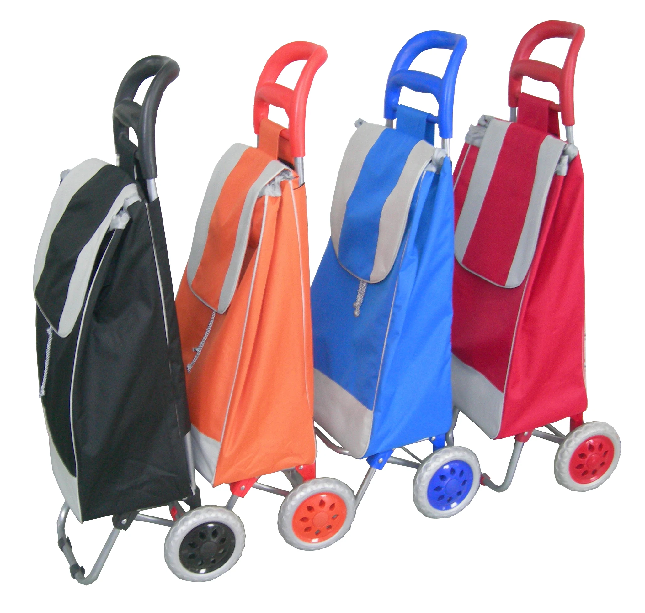 High Quality Supermarket Shopping Trolleys & Carts Customized Portable Folding Carts with Frame Wheels Factory Direct Supply