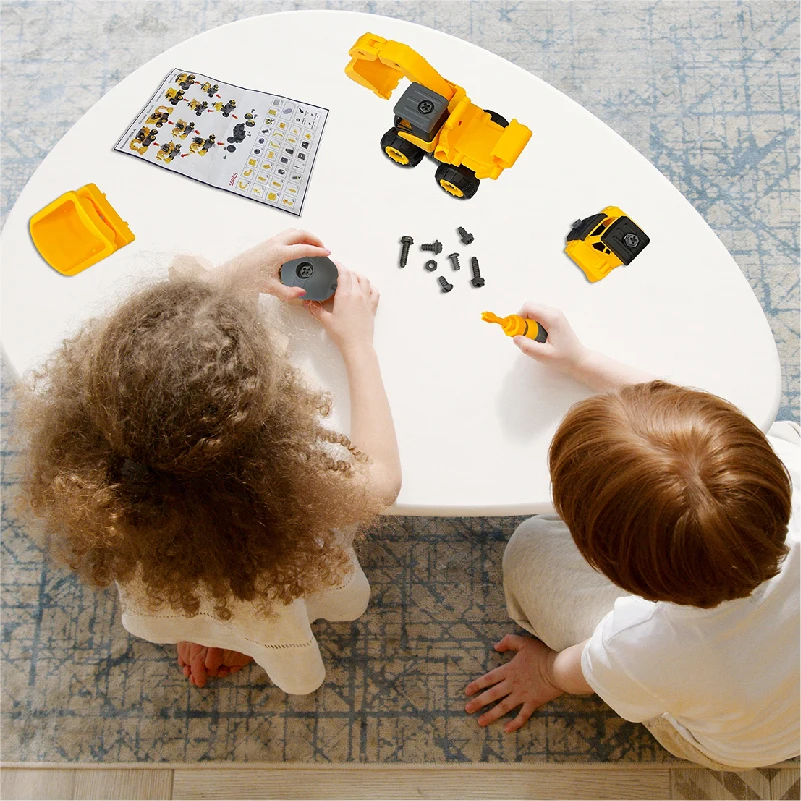 Amazon Hot Sale 4 IN 1 Take Apart Car DIY Toy RC Excavator Dump Truck Construction Vehicles