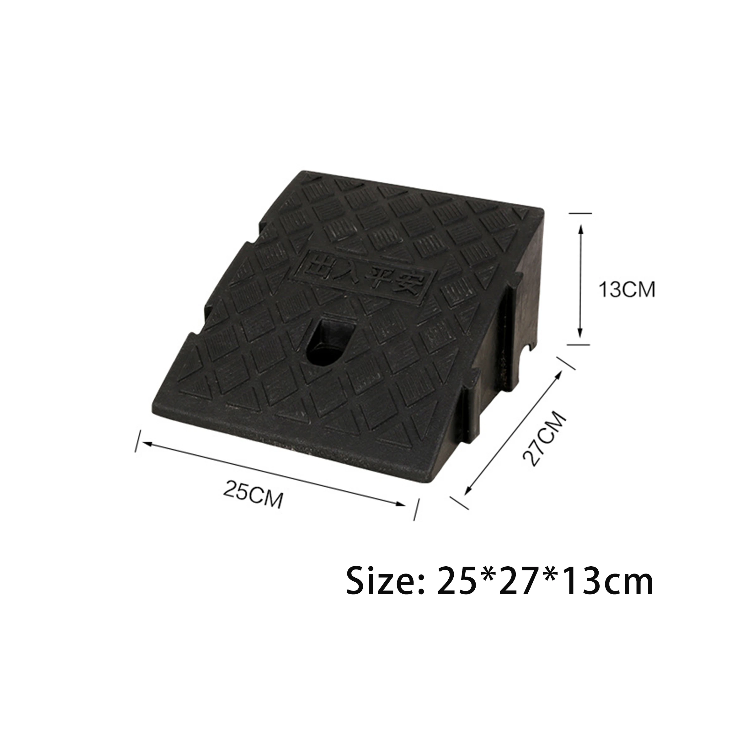 Portable Lightweight 250*270*130mm PVC Road Curb Ramps For Cars Wheelchairs