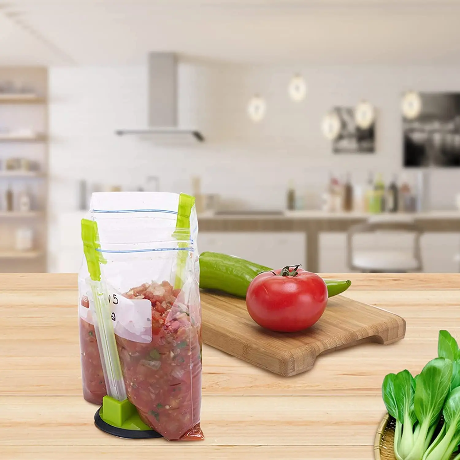 Baggy Rack Food Storage Bags Clip For Food Prep Plastic Freezer Bags Holder Stand Meal Planning/prep Bag Holders