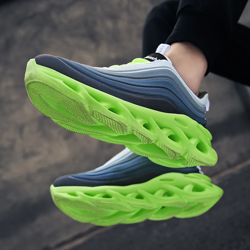 
Mens Subtle Gradients Design Casual Shoes Trail Blade Basketball Sneakers colourful sneakers 