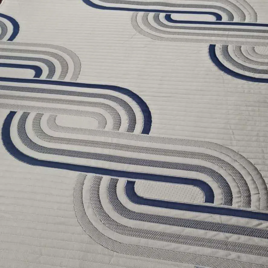 
 Темно-синий анти микробный Горячая продажа охлаждающая графеновая ткань ледяной шелк жаккардовый матрас тикают ткань Китай Завод Поставщик  