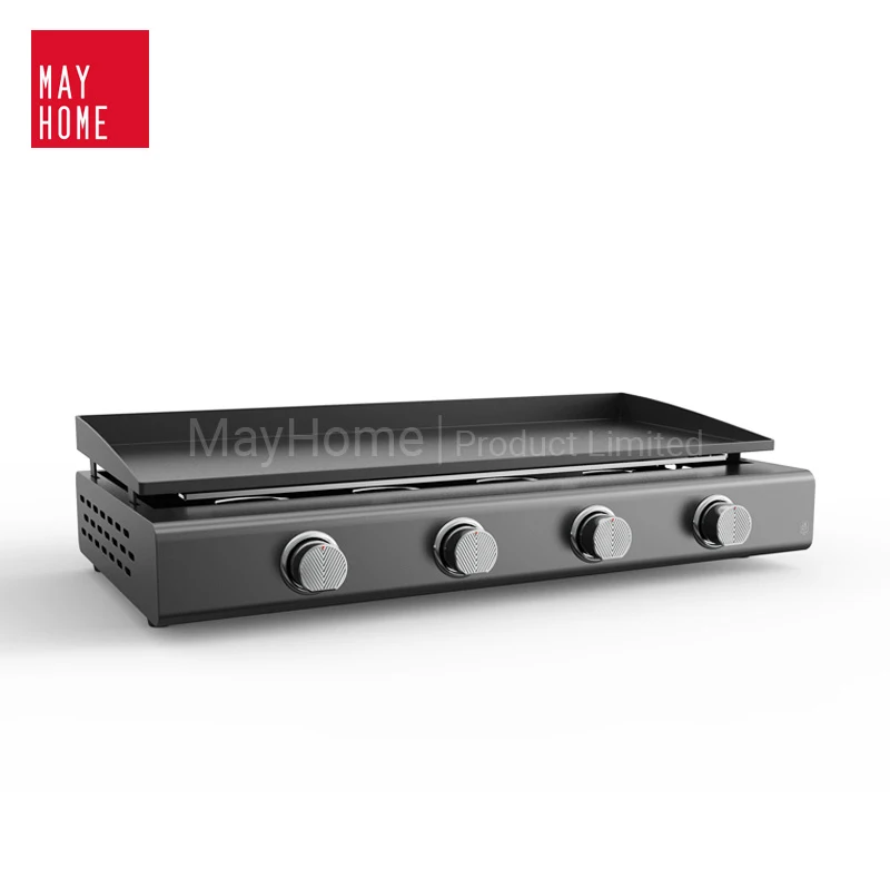 Комнатный Настольный газовый гриль для барбекю с плоской поверхностью приготовления