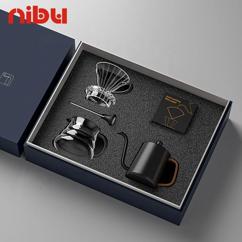 Nibu Travel Bag Pour Over Coffee Maker Set Hand Drip Kettle Coffee Kit Coffee Gift Set
