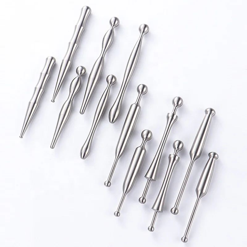 Luxury Wholesale Stainless Steel Full Body Deep Tissue Trigger Point Face Facial Reflexology Tools Pain Relief Acupuncture Pen