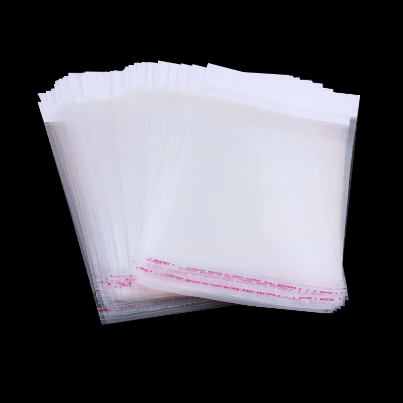 Spot Goods Transparent Cello Bags Large Various Sizes Clear Self Sealing Adhesive Plastic Poly Opp Cellophane Bag