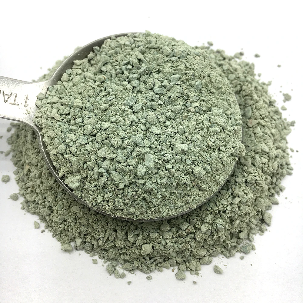Заводская оптовая продажа, зеленые частицы цеолита 1-3 мм, адсорбент, очистка сточных вод, цеолит для садоводства, для воды