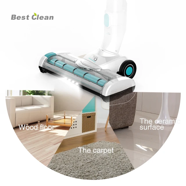 Best Clean Powerful Stick Vacuum Cleaner 2 in 1 Lightweight Handheld Vacuum With Rechargeable Lithium Battery LED Brush