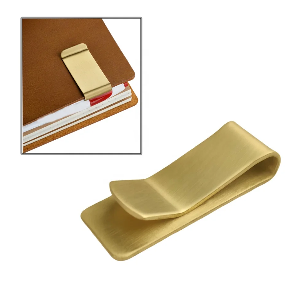 Customized Personalized Blank Brass Metal Paper Clips Money Clip