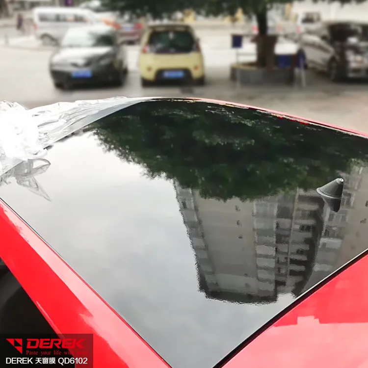 Black Car Sunroof Simulation Vinyl Film Roof Sticker Waterproof