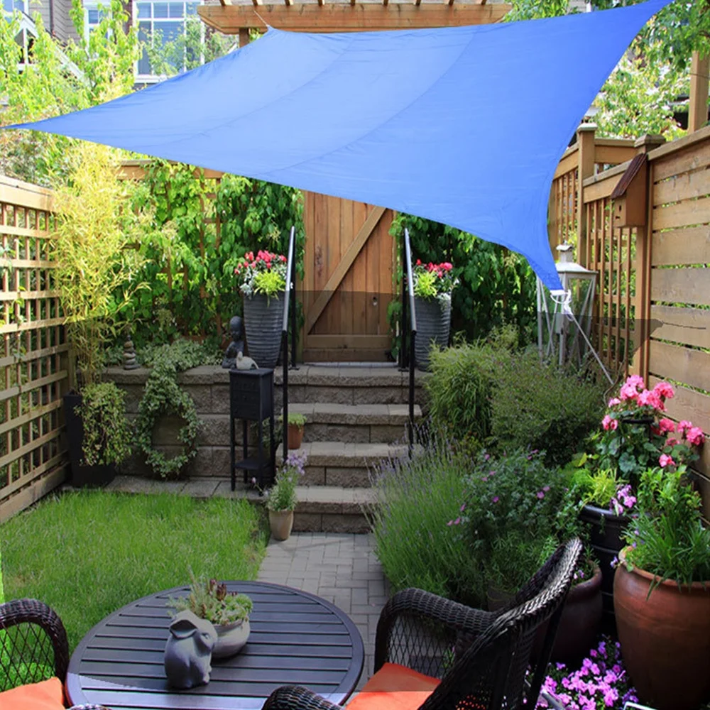 3x4m Sun Shade Sail Rectangle Waterproof Outdoor Shade Sail Patio Garden Terrace Awning Canopy 95% UV Block With Free Rope