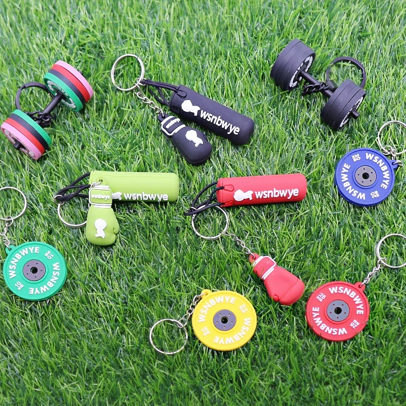 men boxing gloves hanging car Keychain llaveros wrecking ball punching sandbag designer bag supporter punching bag Keychains