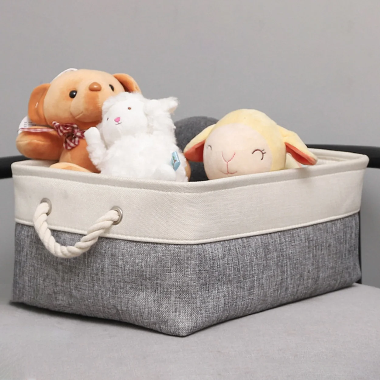 Customized size Sophisticated practical Gift Closet Organizer Linen Baby Toy Home Organization Storage Basket