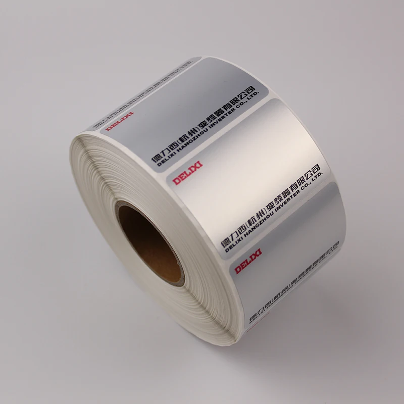 Печать на клейкой основе без рисунка ПЭТ/ПВХ этикетка штрих-кода Матовая Серебристая/белая этикетка термопрозрачная полиэфирная Глянцевая наклейка водонепроницаемая