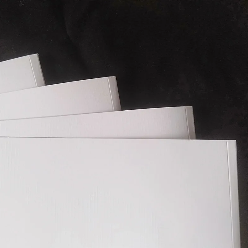 Transparent tender book cover free punching plastic cover folder white cardboard hot melt book cover for book binding