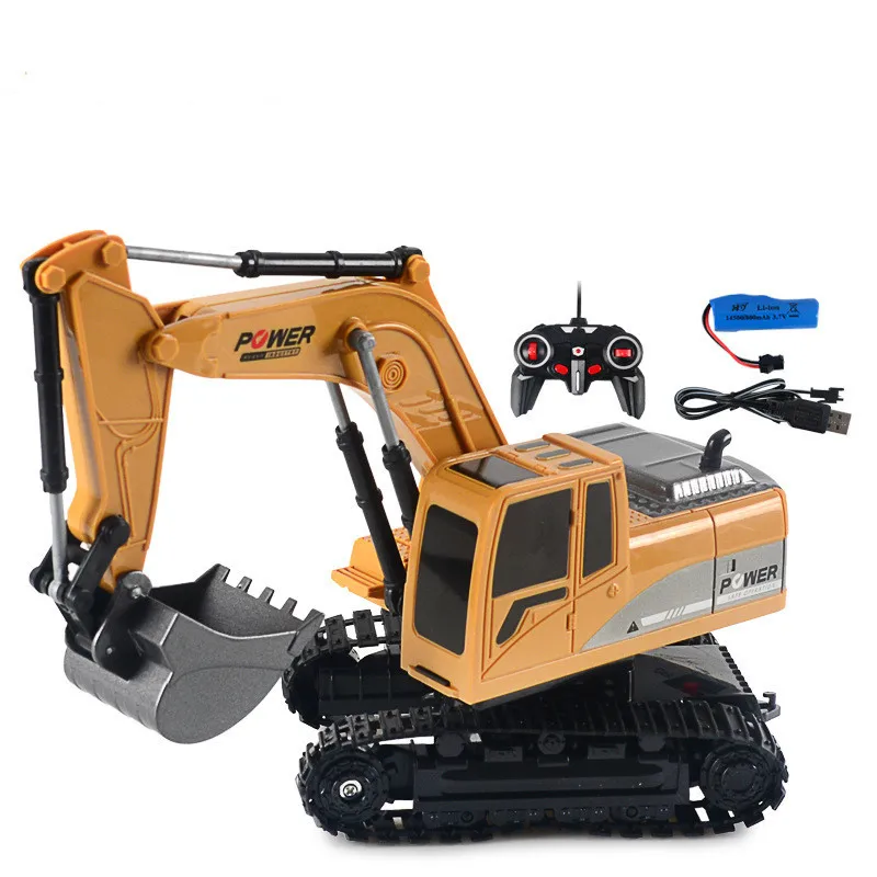 Сплав литой одной клавишей деформации красочный свет дистанционного управления Smulation гусеничный Rc экскаватор игрушки строительные машины