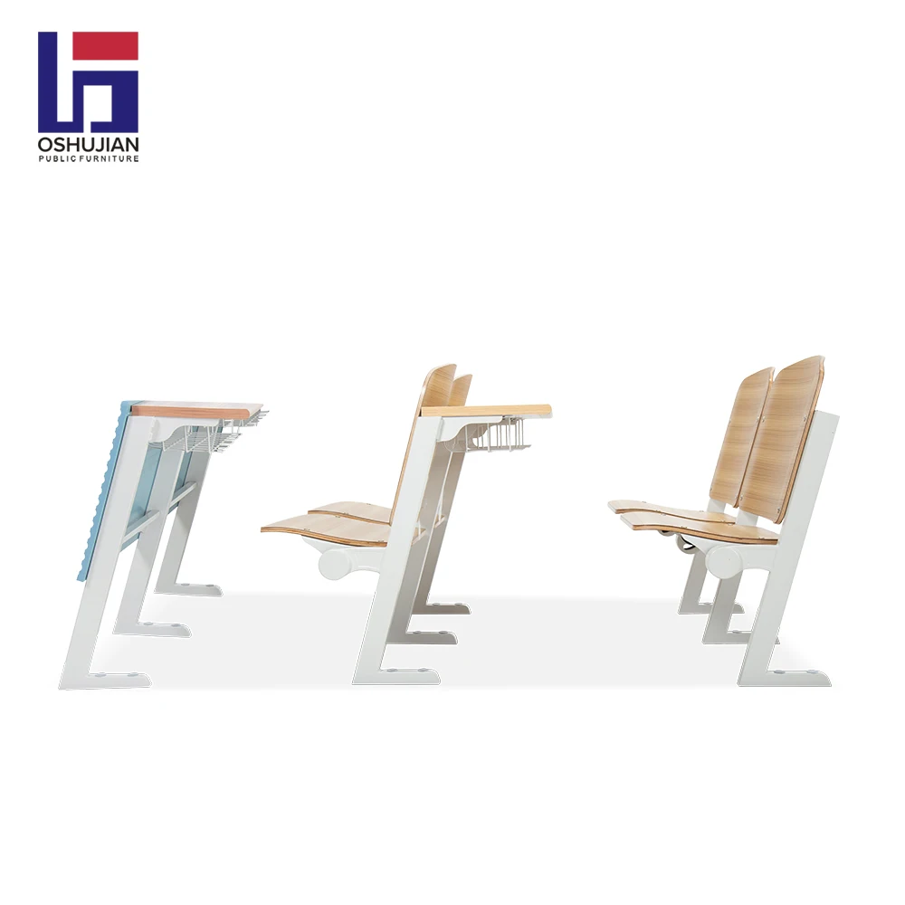 Wholesale school furniture used university classroom wooden student desk and chair