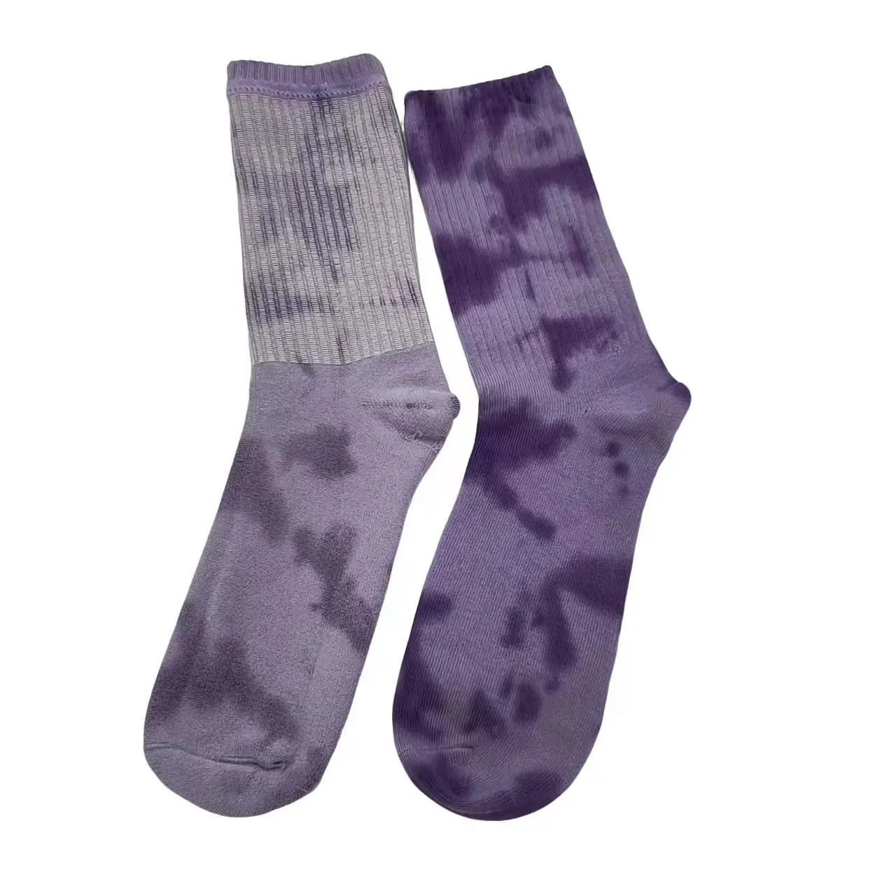 Hot Sale High Quality AZO Free Cotton Spandex Colorful Tie Dye Socks for Adult